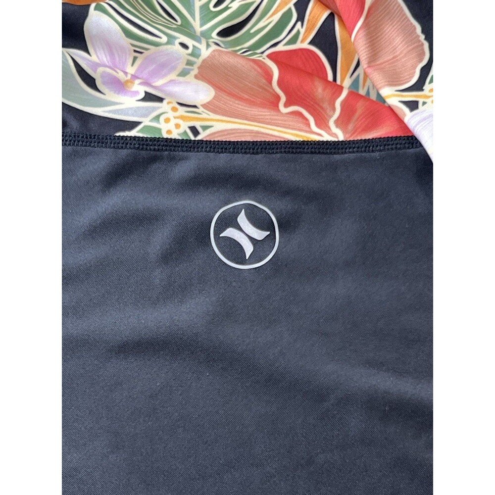 Hurley Women's Large Rash Guard Swim Shirt UPF 50+ Long Sleeve Tropical Floral - Picture 4 of 7
